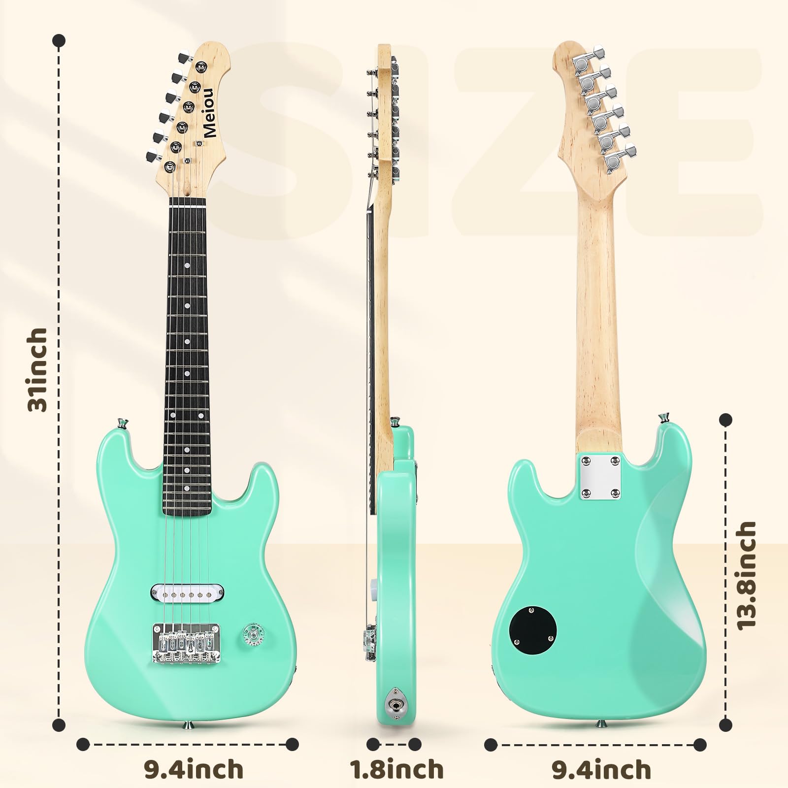 Amazon.com: Meiou 30 Inch Kids Electric Guitar Beginner Kits ST